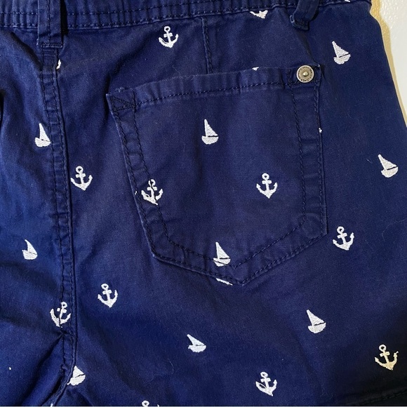 WALLFLOWER Junior"s size 3 navy blue nautical anchors sailboat theme shorts - Picture 7 of 10